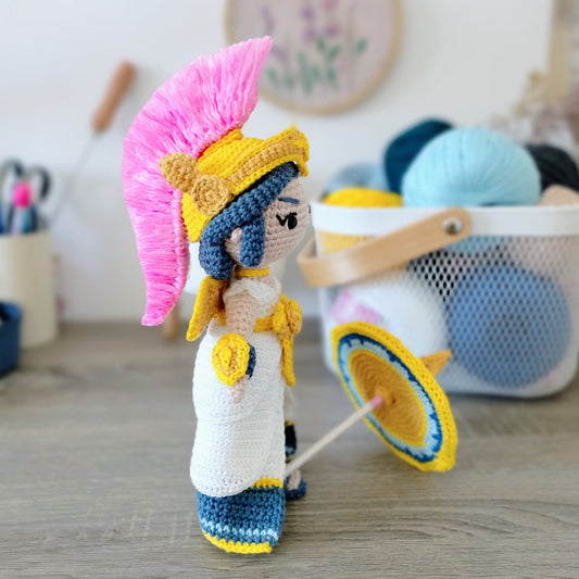 Amigurumi Deusa Atena Gamer | Boneca de Crochet Artesanal | Presente para Gamers