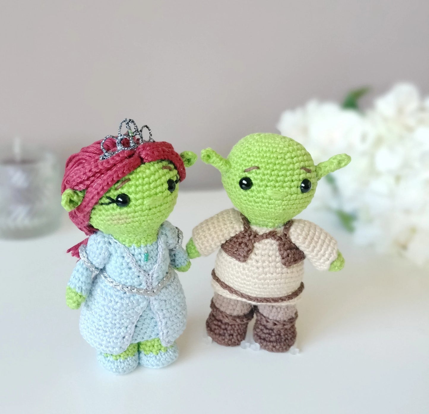 Amigurumis Shrek e Fiona