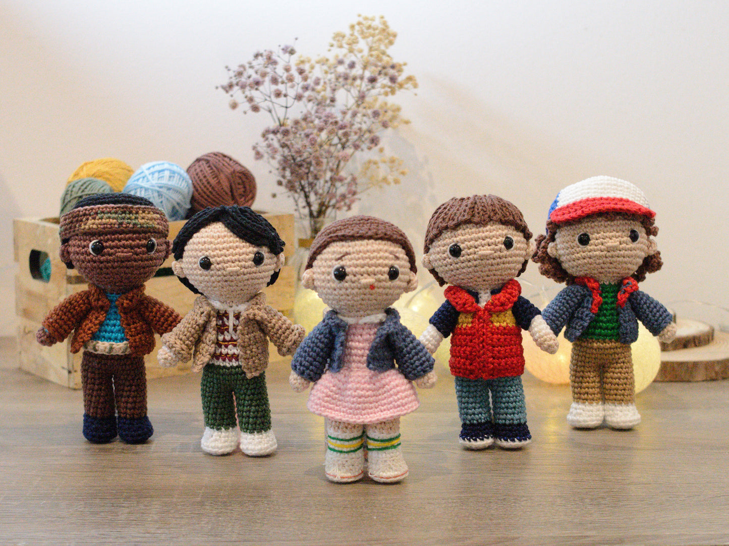 Kit Amigurumis Stranger Things - Eleven, Mike, Will, Dustin e Lucas