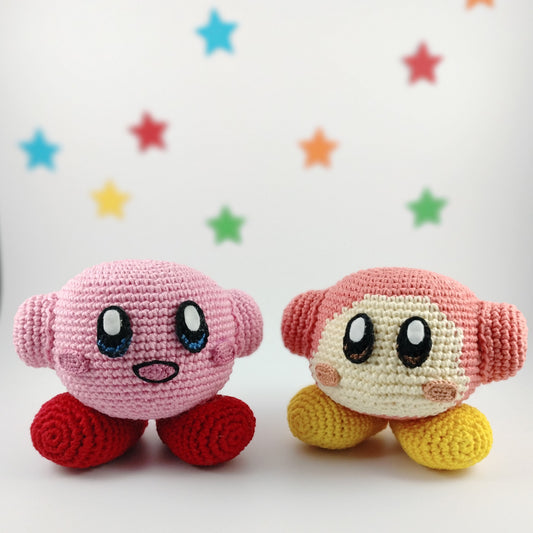 Kit Amigurumis Kirby e Waddle Dee