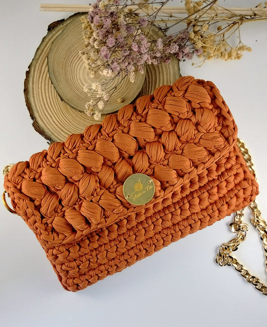 Bolsa Carla em Crochê com Fio de Malha Premium