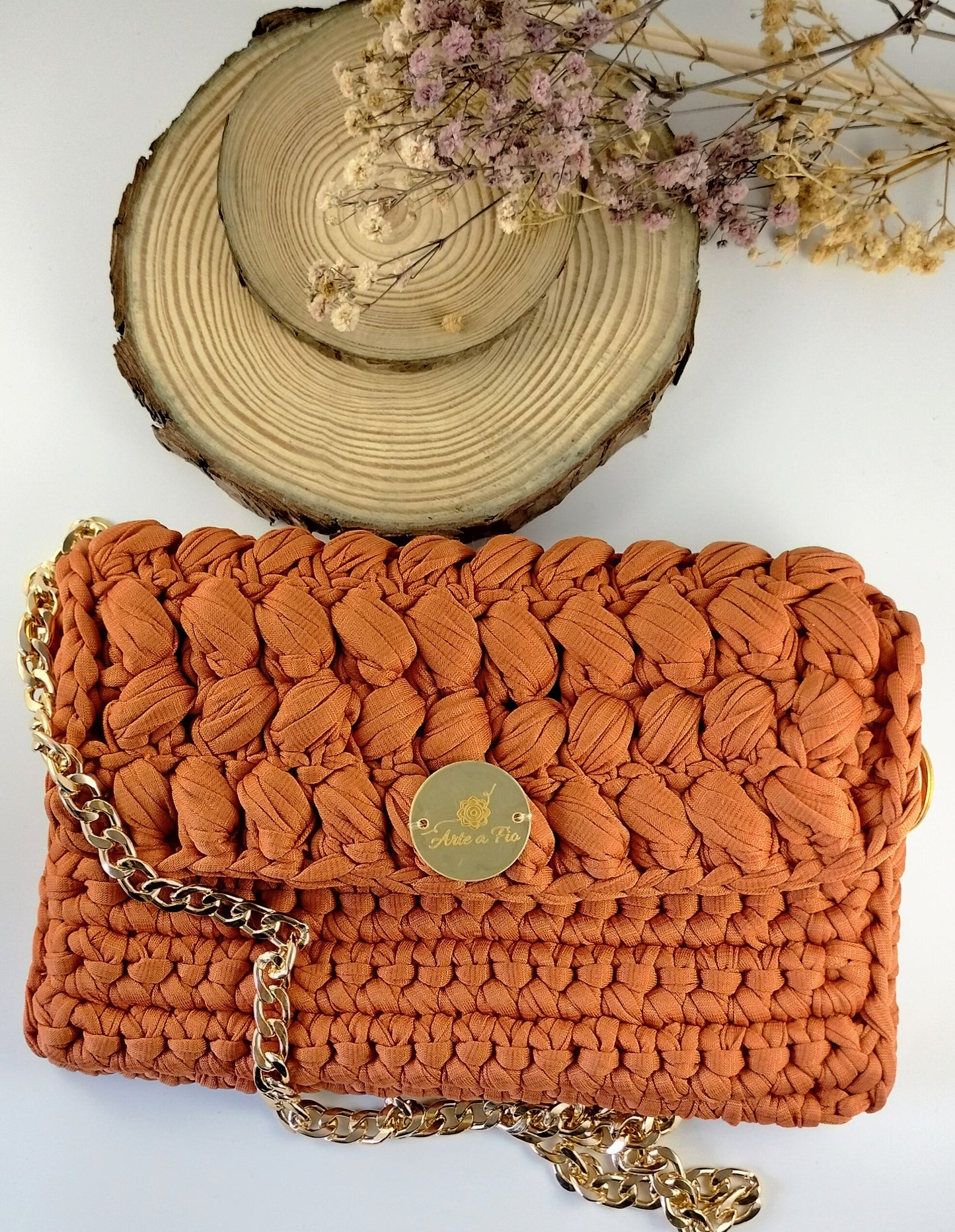 Bolsa Carla em Crochê com Fio de Malha Premium