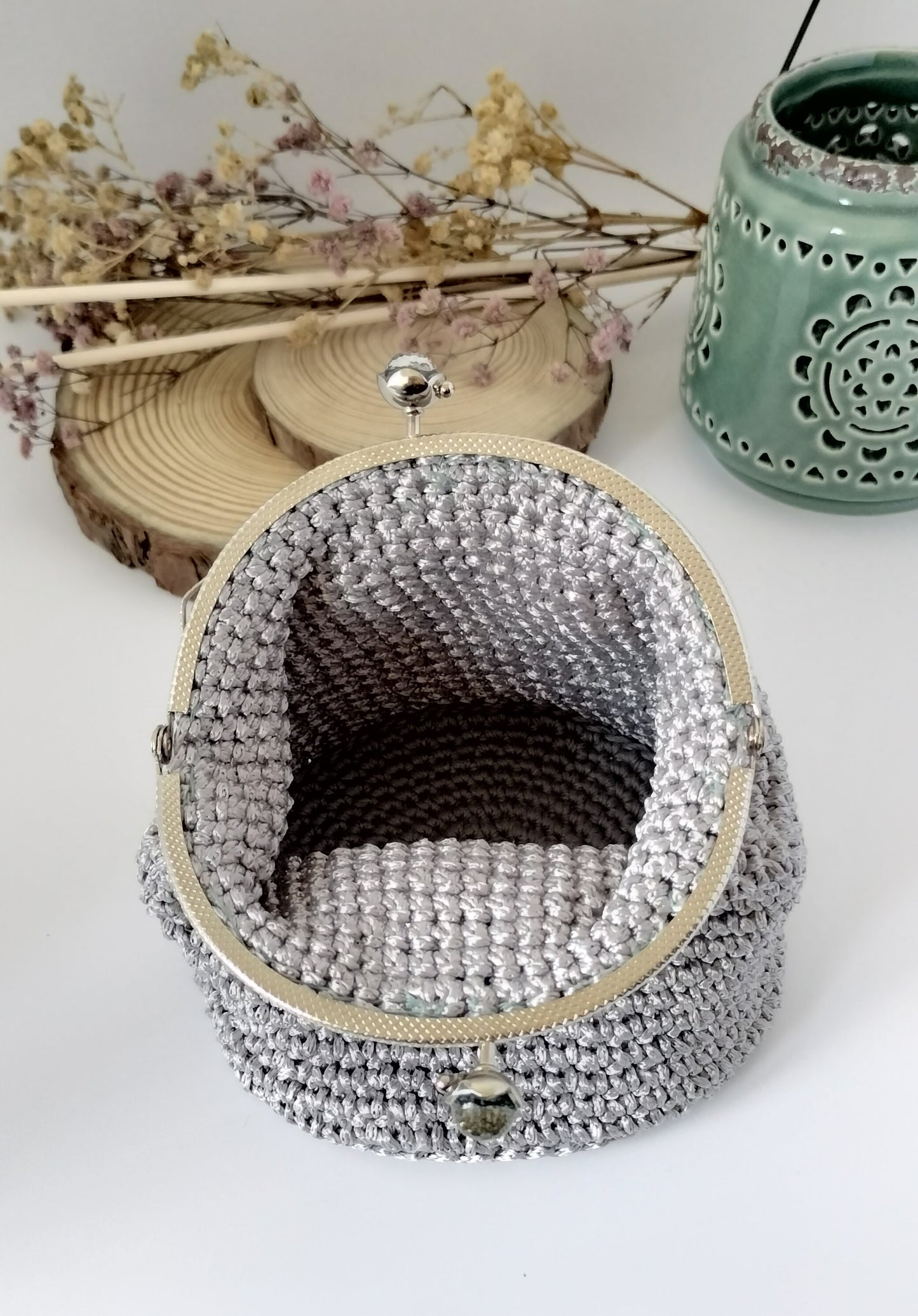 Bolsa em Crochê Silver