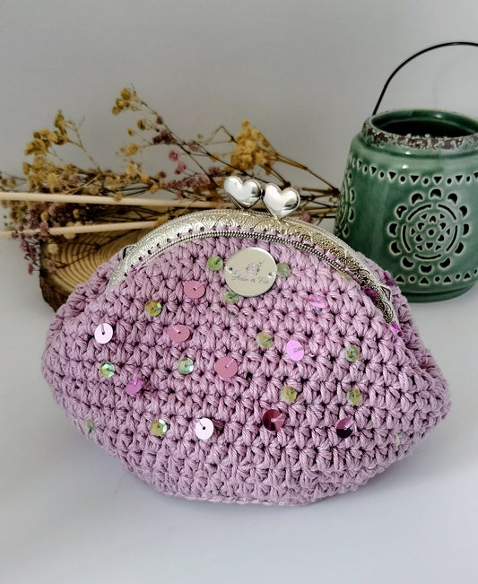 Bolsa em Crochê Lavanda