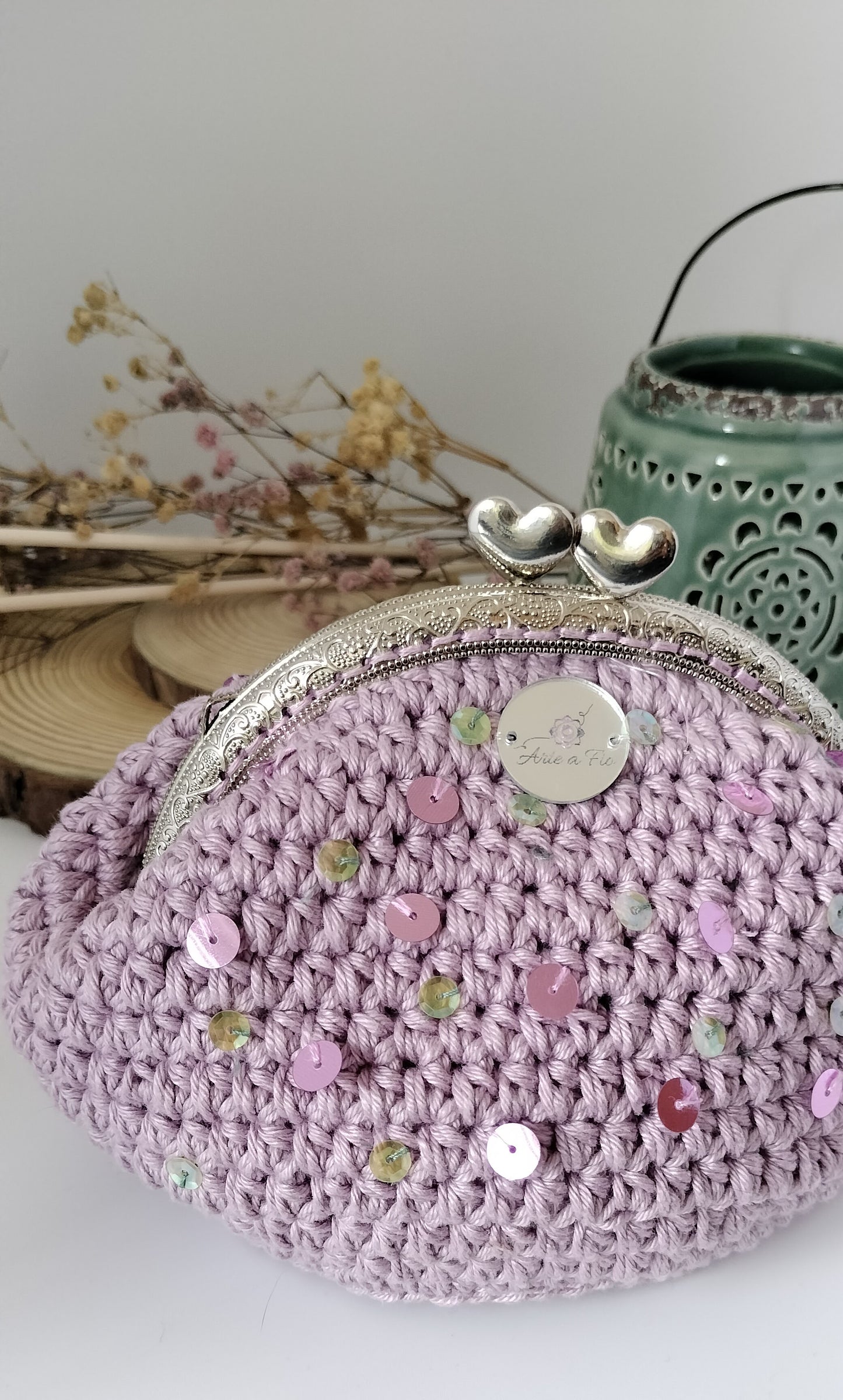 Bolsa em Crochê Lavanda