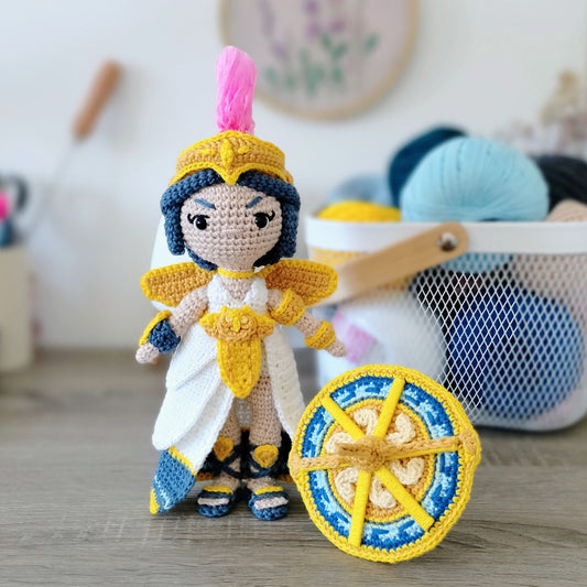 Amigurumi Deusa Atena Gamer | Boneca de Crochet Artesanal | Presente para Gamers