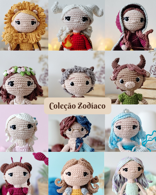 Coleção Completa Zodíaco - Padrões dos 12 Signos do Zodíaco - PDF detalhado (pt/en/es)