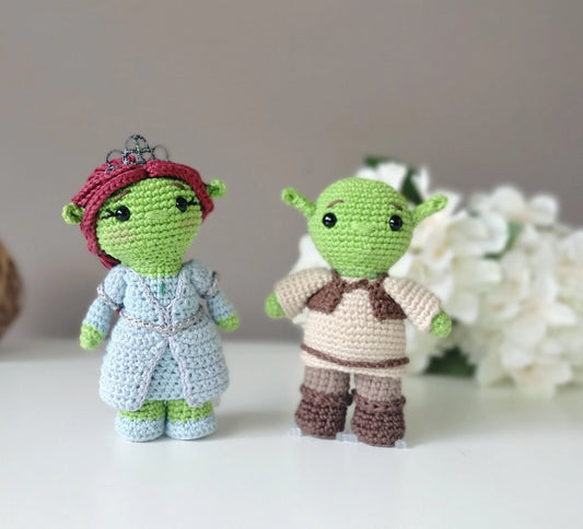 Amigurumis Shrek e Fiona