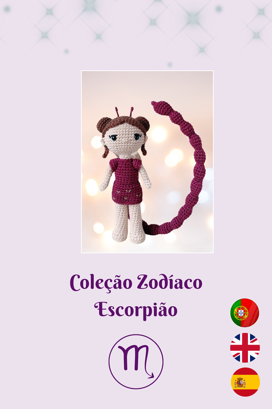 Padrão Amigurumi Signo Escorpião | Colecção Zodíaco | PDF Digital